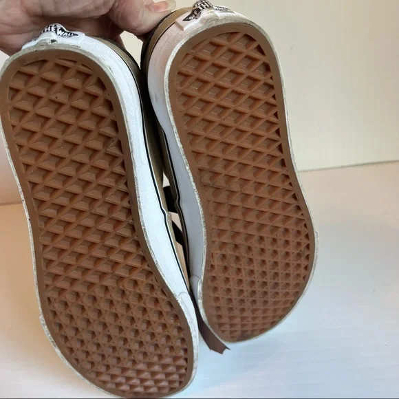 Vans Tan Brown Era Low Top Tan Canvas Brown With Brown Leather Sz 8 - Picture 7 of 11